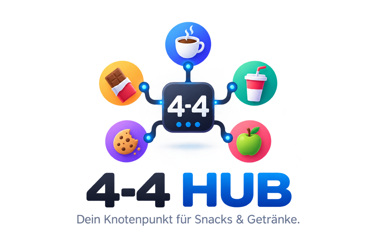 4-4 HUB – Dein Knotenpunkt für Snacks & Getränke.